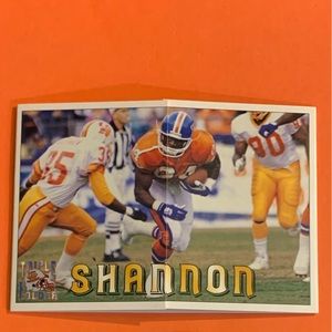 Shannon Sharpe #10 1994 Pacific Triple Folders Tri-fold Football Trading Card